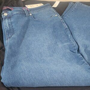 Gloria Vanderbilt Amanda Frisco Dark Wash Blue Denim Jeans Women's Size 20W NWT